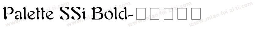 Palette SSi Bold字体转换